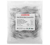 Heat Shrink Butt Connectors, 100Pcs 26-24 AWG Clear Insulated Waterproof Electrical Wire Connectors Automotive Marine Grade Wire Crimp Terminals Butt Splices, Ideal for Boat, Truck, Stereo - Clear