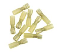 Heat Shrink Connectors 25PCS Heat Shrink Crimp Terminals Kit Insulated Butt Wire Connector Electrical Cable Female Docking Spade Terminal(Yellow)
