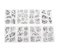 Heat Shrink Sheets 8 Pieces, BOPS Material DIY Craft Supply, Hand Painted Pattern Filling - Easy Shrinking Process, Versatile Use for Kids and Craft Projects (Bird Series JS-83 (8 Pieces/Pack))