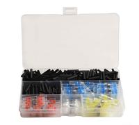 Heat Shrink Solder Butt Connectors, 300PCS Kit with Red/Blue/White/Yellow Sizes, Insulated Terminal Blocks, Secure Sealed & Visual Inspection, for Marine/Automotive/Outdoor Use