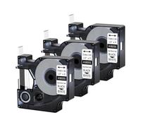 Heat Shrink Tube 5PCS 10PCS 18055 IND Compatible With A18051 18052 6mm 9mm 12mm 19mm 24mm Industrial Label Compatible With 4200 5200(3PK Black on White)