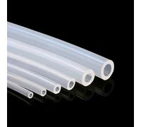 Heat shrink tubing,1/5/10M Clear Transparent Silicone Rubber Hose ID 0.5 1 2 3 4 5 6 7 8 9 10 12mm O.D Flexible Silicone Tube-Clear-5 Meters-ID 5mm x 6mm OD