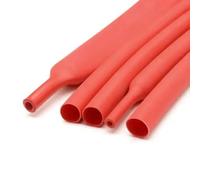 Heat shrink tubing,100 Meters/10M 3:1 Heat Shrink Tubing with Glue Polyolefin Heat Shrink Tubing Assorted Cable Sleeving-Red-6.4mm-100m