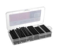 Heat Shrink Tubing 196 Tubes 6 Sizes Sturdy Storage Box Cable Wire Flexible Set