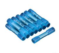 Heat Shrink Tubing Connectors, 60 pcs Yellow/Red/Blue Crimp Cable Connectors for Secure Electrical Connections, Moisture-Resistant Sealing, Automotive and Home Wiring Applications(Blue)