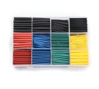 Heat Shrink Tubing Kit, 530pcs Polyolefin Wire Wrap Assortment with 2:1 Ratio, Flame Retardant Electrical Insulation Sleeves for Cable Protection, 8 Sizes in 5 Colors, UL Approved