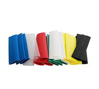 Heat Shrink Tubing Kit, Heat Shrink Tubes Wire Wrap, Ratio 2:1 Electrical Cable Sleeve Assortment for Long Lasting Insulation Protection (ID 10mm, 7 Colors) 21pcs