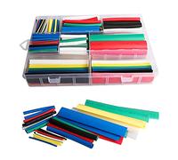 Heat Shrink Tubing Kit, Heat Shrink Tubes Wire Wrap, Ratio 2:1 Electrical Cable Sleeve Assortment with Storage Case for Long Lasting Insulation Protection (9 Sizes, 7 Colors)385pcs