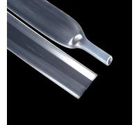 Heat Shrink Tubing, PTFE Transparent Shrink Tube 1/20/50/100M 1.7:1, ID 0.5mm ~ 15mm Clear Silicone Tube 1pc(1mm x 1M)
