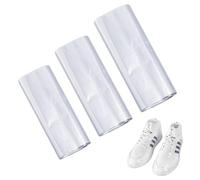Heat Shrink Wrap Bags, 150PCS Transparent Heat Shrink Wrap Film, Shrink Wrapping Bags Set, Clear PVC Heat Seal Bags for Packing Shoe Bath Soap Trainer Trays Sneaker Candle(3 size)