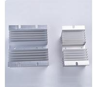 Heat Sink Solid State Relay Aluminum 30A 40A Single Phase Three Silver Tone Dissipation Radiator 1Pcs(125MMX110MMX50MM)
