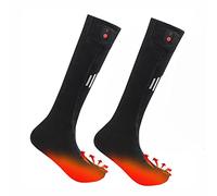 Heat Socks - Riloer Adjustable Temperature Feet Warmers Power by 5V 5000mAH rechargeable Batteries, Winter Eletric Socks for Skiing Climbing Camping Unisex