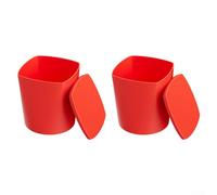 Heat-Stable Silicone Snack Cup With Cover, Intended For Air Fryer Use, Flexible Structure Absorbs, Keeps Snacks Intact While Moving(red)