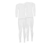 Heat Stoke®️ Pack of 2 Men's Thermal Long Johns Trouser Warm Base Layer Black Charcoal White S,M,L,XL,XXL (WHITE, XXL)