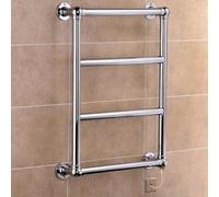 Heat & Things Traditional Electric Ball Jointed Chrome Plated Brass Towel Rail 470mm W x 740mm H