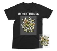 Heat Transfer Designs Ready to Press - 4.5 Inch Pocket Size - Personalised Iron on T-Shirt Heat Transfer DTF - Custom DIY Shirt - Heat Printing Transfer Gang Sheets