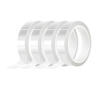 Heat Transfer Tape 4 Rolls 10mm x 33m High Temp PET Sublimation Tape | Temperature Resistance Up To 220°C, Residue Free Removal, Strong Adhesion, For Heat Press Projects