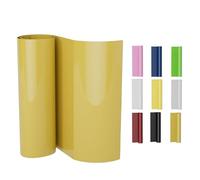 Heat Transfer Vinyl, 12in*6ft (30.5cm*183cm) HTV Vinyl Roll, Iron on Vinyl for T-Shirts, Printable Iron on Vinyl for T-Shirts, Heat Press Vinyl for DIY, Craft (Gold, 12" x 6ft)