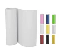 Heat Transfer Vinyl, 12in*6ft (30.5cm*183cm) HTV Vinyl Roll, Iron on Vinyl for T-Shirts, Printable Iron on Vinyl for T-Shirts, Heat Press Vinyl for DIY, Craft (White, 12" x 6ft)