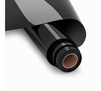 Heat Transfer Vinyl, Black HTV Vinyl Rolls 12" x 12ft Iron on Vinyl Roll for Cricut & Silhouette Cameo,Premium HTV for T-Shirt, Bags and Other Textiles, Easy to Cut & Transfer