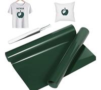 Heat Transfer Vinyl Dark Green12In x 10Ft,HTV Vinyl Roll for Cricut & Cameo,Iron on Vinyl for T-Shirts,Equipped with a Hooked Tweezers Easy to Cut & Weed(Dark Green)