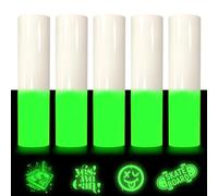 Heat Transfer Vinyl Glow in Dark Iron on Vinyl 5 Pack 12"x 8.3" PU HTV Luminous Fluorescent Color for Shirts(Glow in Dark - White to Green)