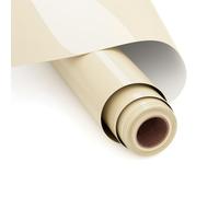 Heat Transfer Vinyl, Ivory HTV Vinyl Rolls 12" x 12ft Iron on Vinyl Roll for Cricut & Silhouette Cameo,Premium HTV for T-Shirt, Bags and Other Textiles, Easy to Cut & Transfer