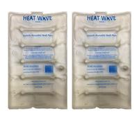 HEAT WAVE Clear 2-Pack Instant Reusable Heat Packs - Medical Grade, Large (8"x12") - Made in USA
