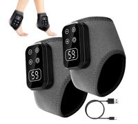 Heated Ankle Wrap - Battery Powered Pad, Rechargeable Anatomic Sock, Custom Intensity Compression Band, Soothing Joint Relief Gear with Soft Fabric Lining Hospital Clinic Recovery Ward Wellness Center