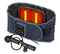 Heated Back Massager Inflatable Belt for Instant Back Pain Relief - Goldmille Decompression Belt Lumbar Support Operated by Rechargeable Battery, One Size Fits 29-49 Waist