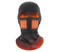 Heated Balaclava - Winter Hat Neck Warmer, Rechargeable Face Protection Gear, 3-Level Adjustable Thermal Hood, Electric Heating Headwear | Cold Weather Accessory for Skiing Cycling and Motorbike