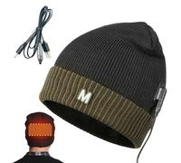 Heated Beanie Hat,USB Heating Thick Comfortable Beanie,Electric Winter Hat for Skiing | for Men Women Outdoor Activities Traveling Skiing Hiking Snowboarding Sports Sledding Cycling