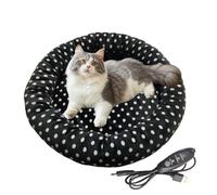 Heated Bed - Adjustable 3-Level Heating Pad, Warm Winter Pet Nest | Electric Heated Bed for Cats, Kittens, Puppies, Rabbits, Indoor Outdoor Sleeping, Cold Weather Comfort