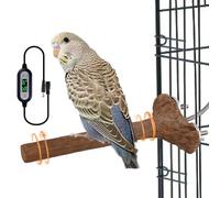 Heated Bird Perch - Cage Simulated Wood Perchs Stick, Stable Birrd Heatings Station Pole | Adjustable Resin Birds Warmer, Parrots Heating Stations Stand for Pigeons Mynas Parakeets Budgies