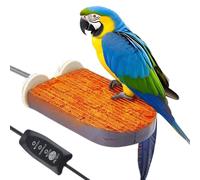 Heated Bird Seat, Heated Perch for Bird Cage with Stand Function, Temperature Adjustable Heat Perch, Pet Accessories for Birds, Reptiles, Small Animals During Cold Spells