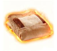 Heated Blanket Electric Blanket, Soft Flannel Sherpa Heated Throw, Soft Flannel Electricity Over Blankets Full Body Warming, Machine Washable Soft Fleece Overblanket with Timer | 60CM X 80CM (Brown)