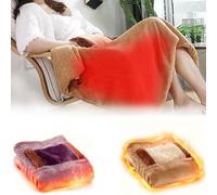 Heated Blanket Electric Blanket, Soft Flannel Sherpa Heated Throw, Soft Flannel USB Electricity Over Blankets Full Body Warming, Machine Washable Soft Fleece Overblanket,60CM X 80CM (Purple)