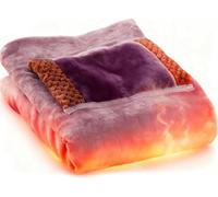 Heated Blanket Throw, Electric Blanket, Soft Flannel Sherpa Heated Throw, Portable Safe Indoor Use, Winter Full Body Warming, For Sofa, Office, Car, Home (01)