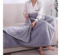 Heated Blanket Throw,Portable Heated Blanket, Rechargeable Flannel Fast Heating Throw,USB Heating Pad Winter Plush Knee Warmer Simple Shawl Cover for Sofa Chair Car Office Lunch Break (grey)