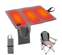 Heated Bleacher Seat, Portable Heated Seat Cushion 3-Level Foldable USB Heating Stadium Seats for Bleachers Outdoor Camping Hiking, 17x16in, Battery Not Included