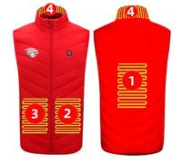 Heated Body Warmer for Men/Women, USB Electric Heated Vest with 4 Heating Zones, Lightweight Heated Gilet Waterproof Windproof Waistcoat With Pocket Washable Outwear Keep Warm in Winter