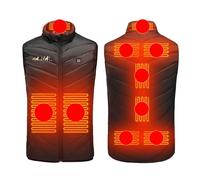 Heated Body Warmer Ladies Clearance,2024 Upgraded 3 Levels Heat Settings Heated Vest 9 Zones Electric USB Heated Jacket Charging Heated Gilet Winter Warm Down Jacket Plus Size Heated Coat UK Size 8-26