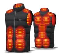 Heated Body Warmer,Women Men Heated Vest Rechargeable USB Electric Winter Warm Heated Jackets,Washable Heating Clothing with 15 Pads Heated Gilet for Adult Cycling Running Hiking(No Power Bank)
