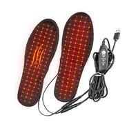 Heated Boot Insoles - Short Plush USB Shoe Heating Warmer for Hiking | Washable Foot Warmer Insoles with Carbon Fibre Elements & Non-Slip Base for Skiing, Camping, Hunting and Outdoor Work