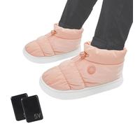 Heated Boots, Rechargeable Heated Shoes - Breathable Electric Heated Home Slippers | Men's Quick Heating Shoes, Electric Foot Warmers, Unisex Mens Feet PE