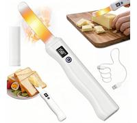 Heated Butter Knife, Electric Butter Spreader, IP68 Waterproof, Rechargeable with Smart Temp Display For Hard & Cold Butter, Cream Cheese & Jam, Perfect for Kitchen, Restaurant, Picnic & Party
