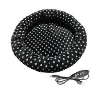 Heated Cat Bed - 3-Level Adjustable Electric Heating Pad, Soft, Warm Pet Nest with Removable Cover, Safe Low Voltage Warmer, Cosy Winter Sleeping Bed for Cats, Cheese