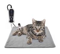 Heated Cat Bed 45 * 55cm, Pet Heating Pad Heated Puppy Bed,Upgraded Adjustable Controller,Waterproof Heating Pad for Dogs with Chew Resistant Steel Cord