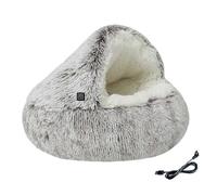 Heated Cat Bed for Indoor, Winter Kitten House - Winter Cat Bed Cave for Pet Parents Animal Lovers Cold Weather Indoor Home Living Room Bedroom Recovery Phase Night Sleep Dayessc