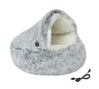 Heated Cat Bed - Kitten Cave for Winter | Winter Cat Bed Cave - for Cold Weather Home Office Bedroom Night Sleep Recovery Shelter Veterinary Clinic